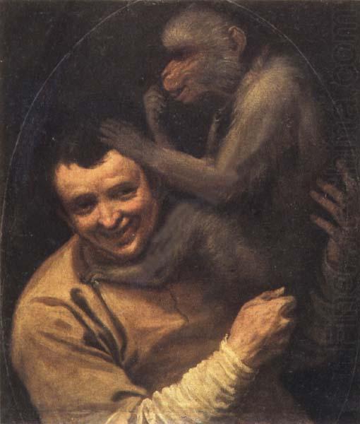 Annibale Carracci Portrait of a Young Man with a Monkey